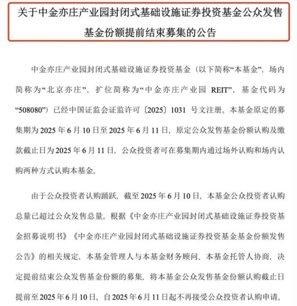 宝利配资 公募REITs发行再现“一日售罄”！