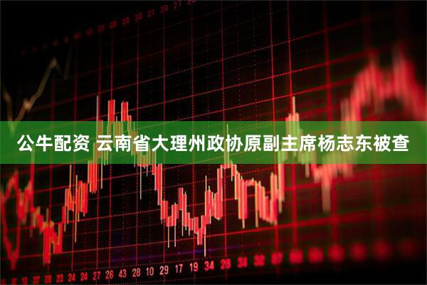 公牛配资 云南省大理州政协原副主席杨志东被查