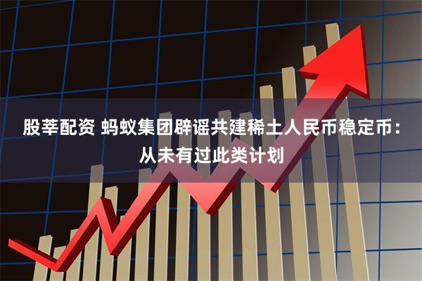股莘配资 蚂蚁集团辟谣共建稀土人民币稳定币：从未有过此类计划